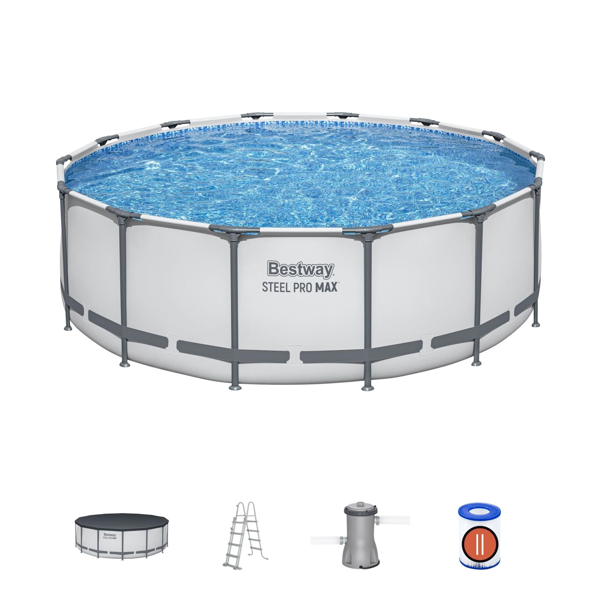 Bestway® 5612X Steel Pro MAX™ Prefabrik Yer Üstü Çember Havuz Seti 4,27 m x 1,22 m