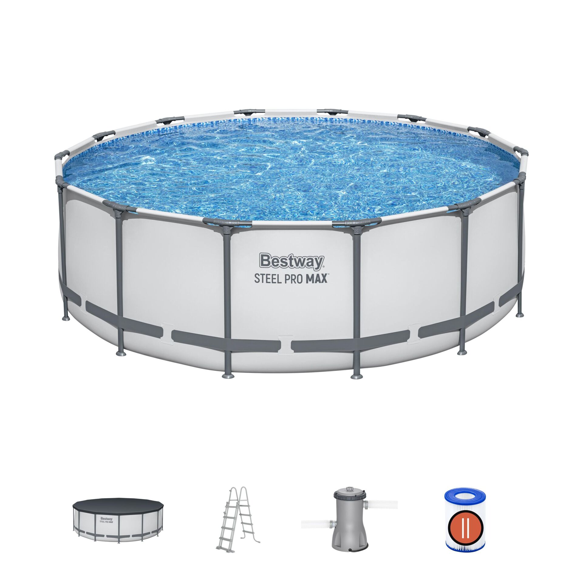 Steel Pro MAX 14'' x 48''/4.27m x 1.22m Round Pool Set