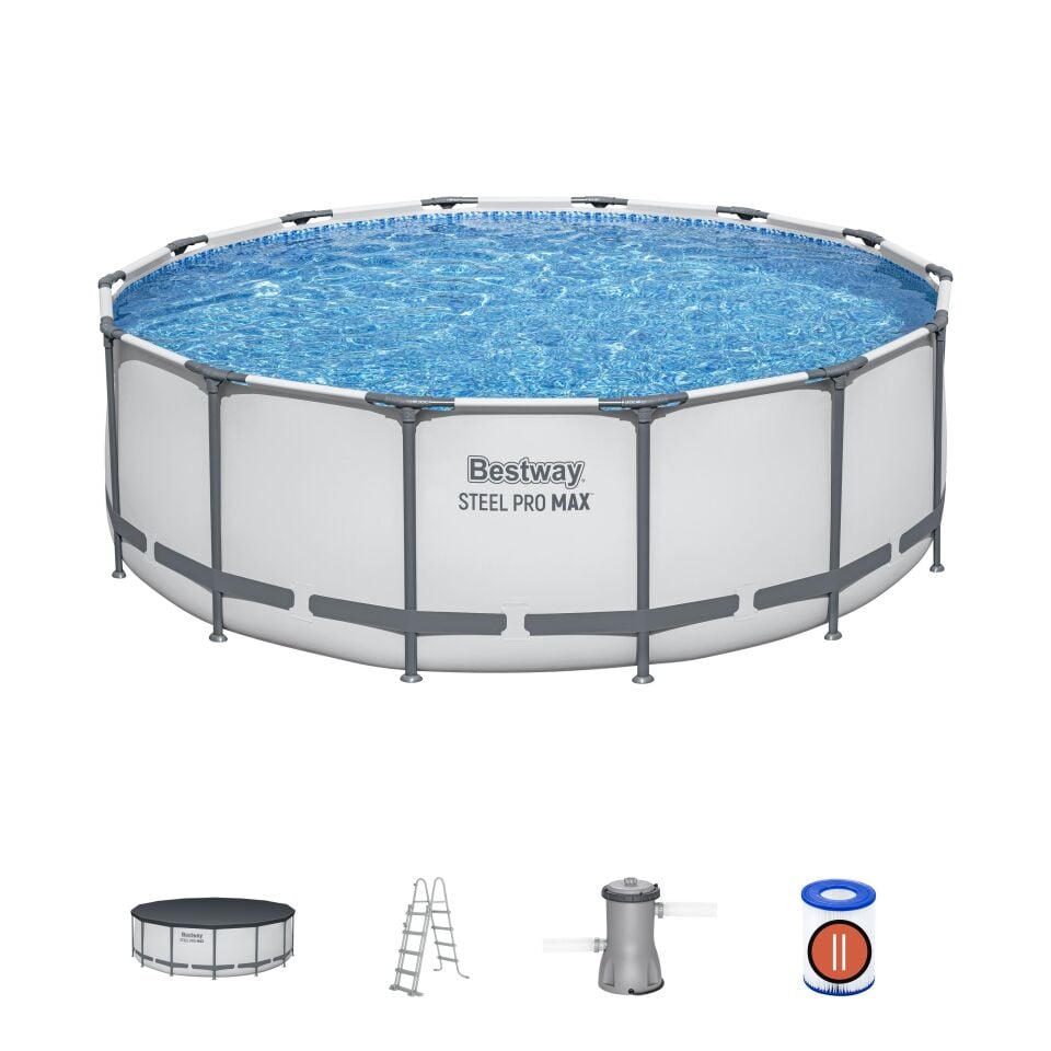 Bestway® 5612X Steel Pro MAX™ Prefabrik Yer Üstü Çember Havuz Seti 4,27 m x 1,22 m