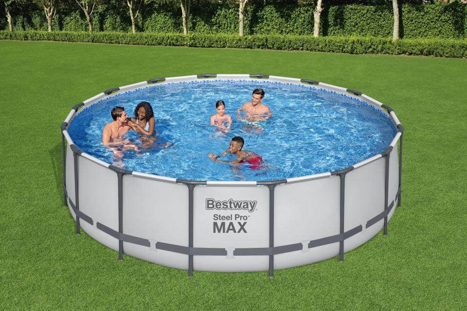 Bestway® 5612Z Steel Pro MAX™ Prefabrik Yer Üstü Çember Havuz Seti 4,88 m x 1,22 m