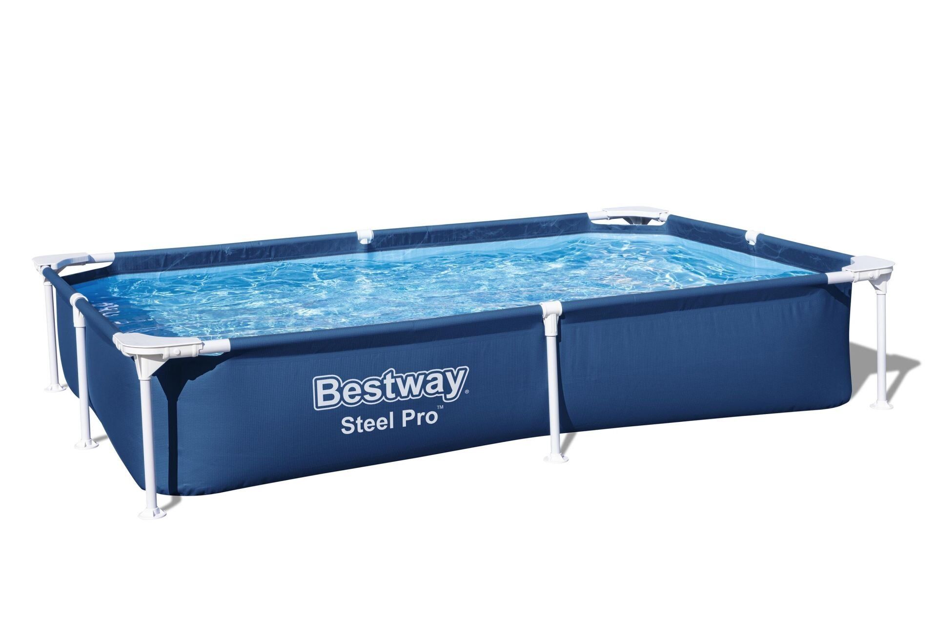 Bestway® 56401 Steel Pro™ Yer Üstü Prefabrik Dikdörtgen Havuz 2,21 m x 1,50 m x 43 cm