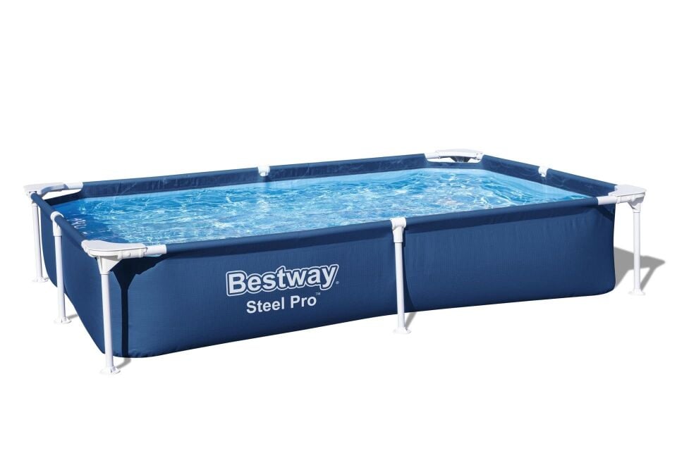 Bestway® 56401 Steel Pro™ Yer Üstü Prefabrik Dikdörtgen Havuz 2,21 m x 1,50 m x 43 cm