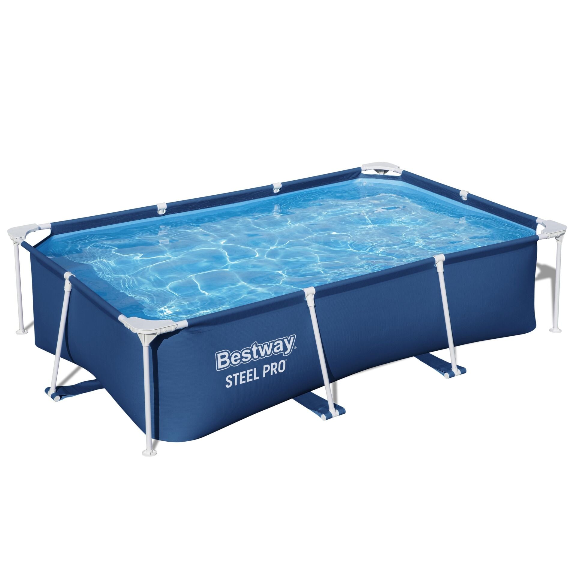 Bestway 56403 Steel Pro® Dikdörtgen Yerüstü Prefabrik Havuz 2,59 m x 1,70 m x 61 cm