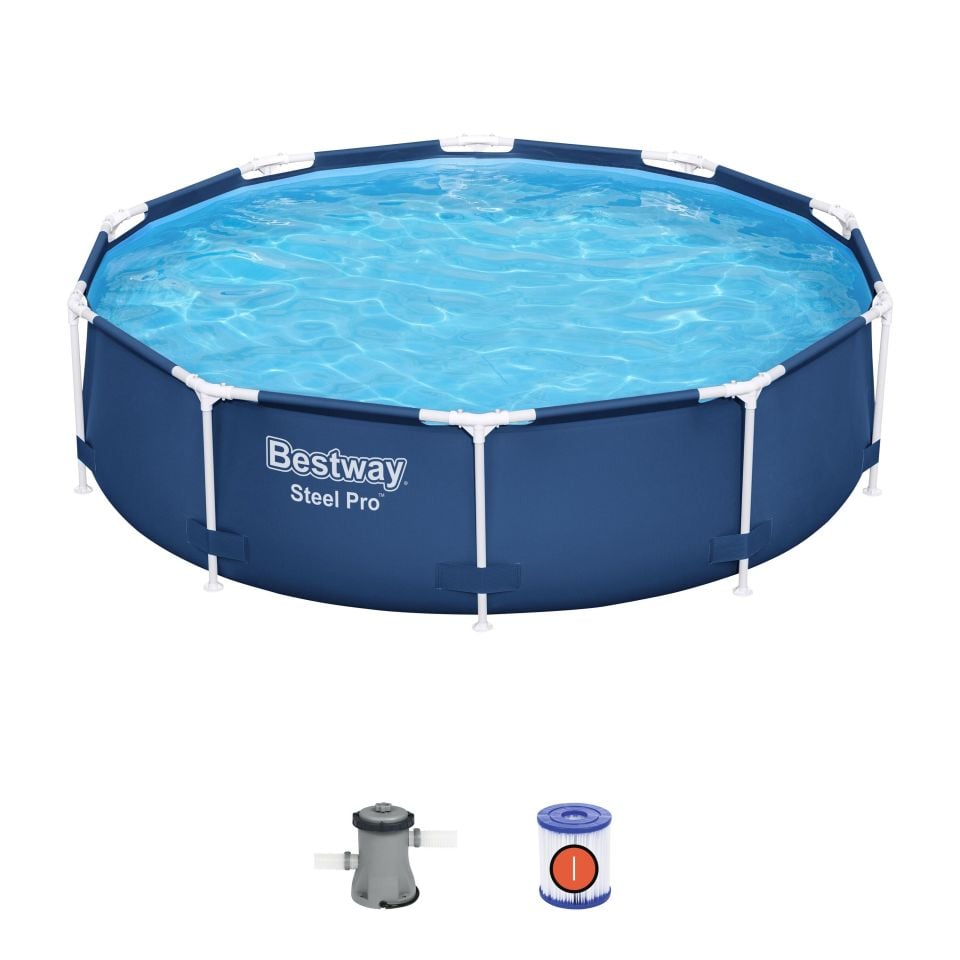 Bestway® 56679 Steel Pro™ Prefabrik Yerüstü Çember Havuz Seti 3,05 m x 76 cm