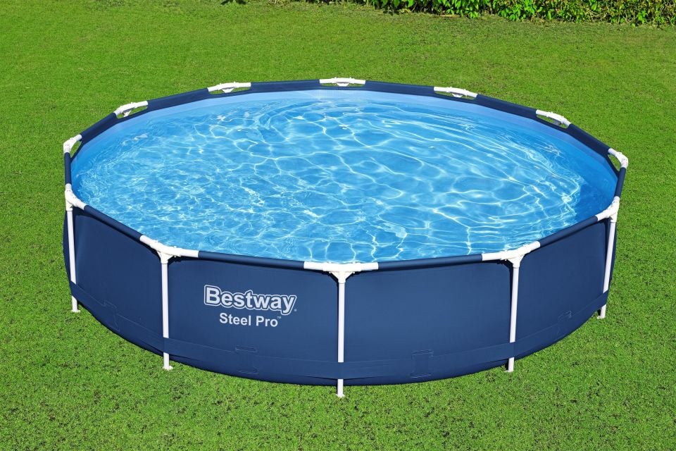 Bestway® 56706 Steel Pro® Prefabrik Yer Üstü Çember Havuz Seti 3,66 m x 76 cm