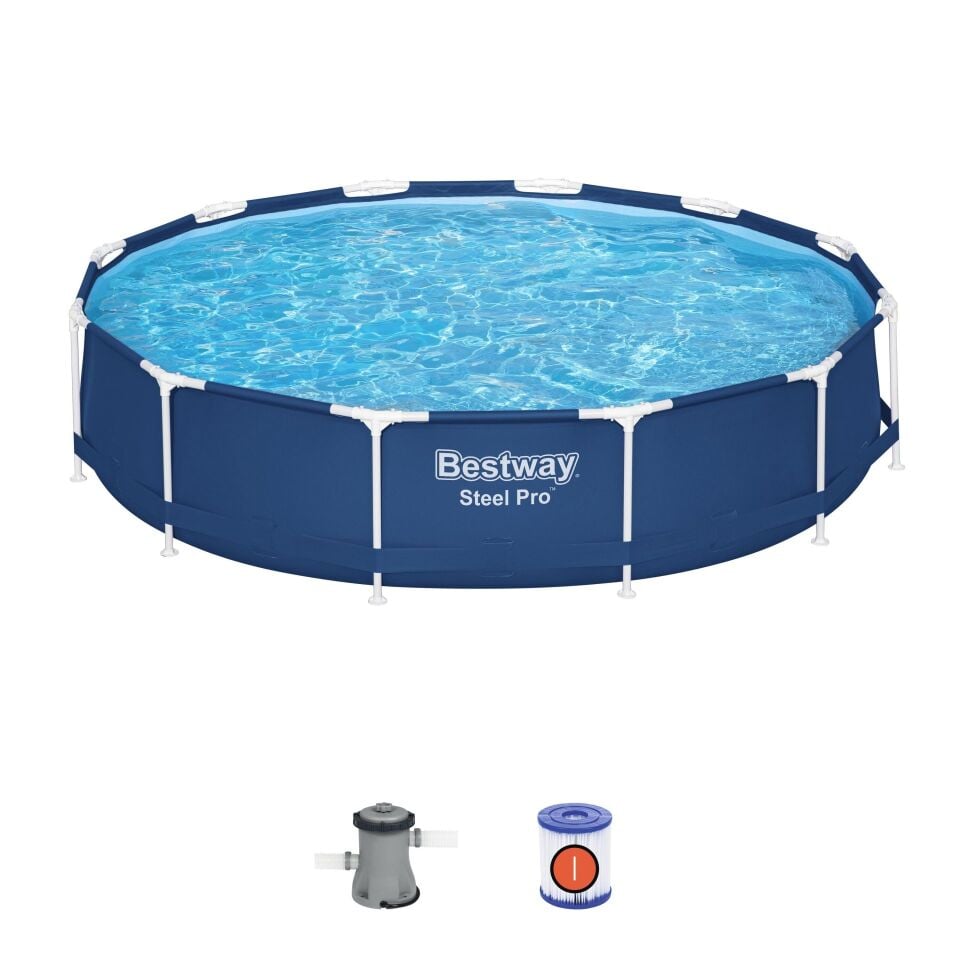 Bestway Prefabrik Havuz Steel Pro Yer Üstü Prefabrik Çember Havuz Seti 3.66m x 76cm 56681