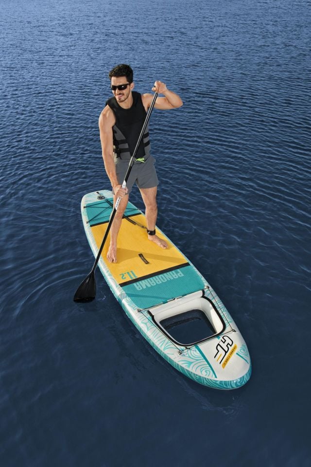 Hydro-Force™ 65363 Panorama™ Kürekli Şişme SUP-Sörf (Stand-Up Paddleboard) Seti, 3.40 m
